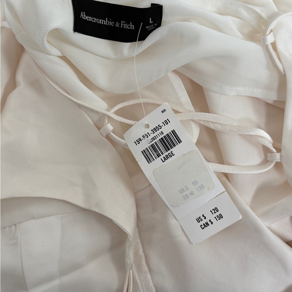 Abercrombie Lace-up Back Slip Midi Dress | Sz Large - Picture 9 of 11